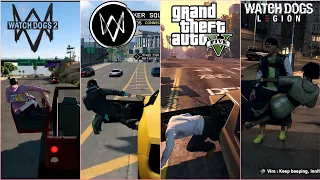 Jumping from Moving car in 8 Different Open World Games