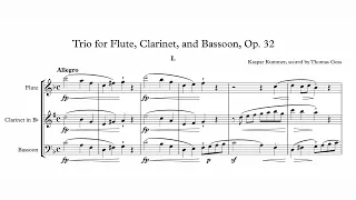 Kaspar Kummer: Trio for Flute, Clarinet, and Bassoon, Op. 32 (1827)