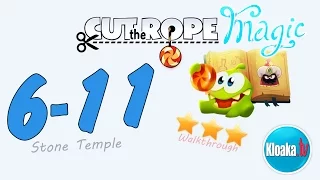 Cut The Rope: Magic 6-11 Stone Temple Walkthrough (3 Stars)