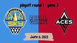 Full Game | Playoff Round 1 - Game 2 | Chicago Sky vs Las Vegas Aces | September 17, 2023