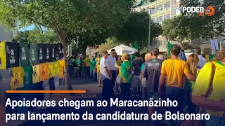 Apoiadores chegam ao Maracanãzinho para lançamento da candidatura de Bolsonaro