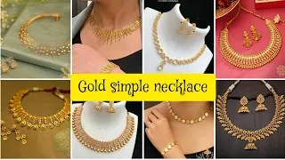 Gold Simple Round necklace ideas || latest designs of 2023
