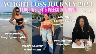 Weight Loss Journey 2023 | PCOS, body dysmorphia, before & after, #laidoff, calorie deficit, fasting