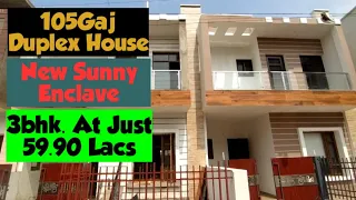 105 gaj duplex beautifully built 3 bhk house for sale New sunny enclave sector 125 mohali 8360056577