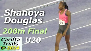 Shanoya Douglas | Sabrina Dockery | Jounee Armstrong | U20 200m Final | Carifta Trials Jamaica 2024