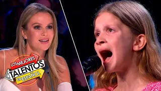 Amanda SORPRENDE a niña de 11 años con una audición y un BOTÓN DORADO | Audiciones | BGT 2023