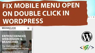 How to Fix Mobile Menu Not Opening in Single Click in WordPress | Mobile Menu Open on Double Click