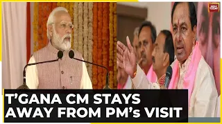 PM Modi Walks In To Loud Cheers In Battleground Telangana, KCR Stays Away