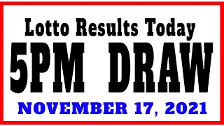 OLRT LIVE: Lotto Results Today 5pm draw November 17, 2021