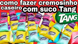 como fazer cremosinho caseiro com suco Tang selado com a seladora manual