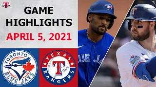 Toronto Blue Jays vs. Texas Rangers Highlights | April 5, 2021 (Matz vs. Foltynewicz)