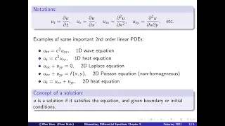 V9-1:  Basic concepts of PDEs (Partial Differential Equations). Elementary Differential Equation