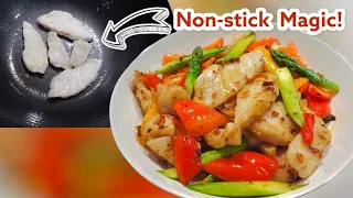 Stir-fried Asparagus and Fish fillets with XO Sauce | Wok Non-stick Magic! Ep6