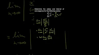 10.3g Power Series, Radius and Interval of Convergence, x^n/n!, Example - AP Calculus BC