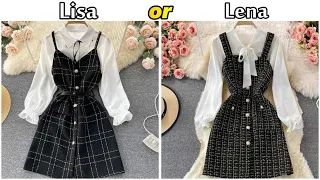 Lisa or Lina💖 [dress outfits heels hair etc]#lena #lisa #lisaandlena