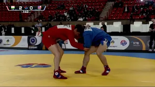 2023 World Sambo Championship -- Khusravov (TJK) vs Weber (USA): Men -64kg sport sambo (repechage)