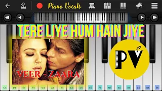 Tere Liye (Veer-Zaara) | Piano Cover | Perfect Piano Tutorial | Lata Mangeshkar | Roop Kumar Rathod