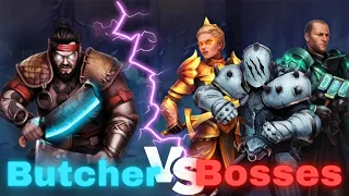 Butcher Vs All Bosses Fight 🔪 || Butcher in Story Mode 🐏 || Shadow Fight Arena