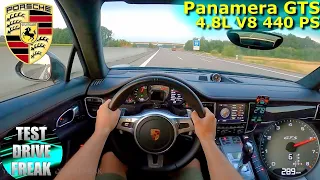 2016 Porsche Panamera GTS 4.8 V8 440 PS TOP SPEED AUTOBAHN DRIVE POV