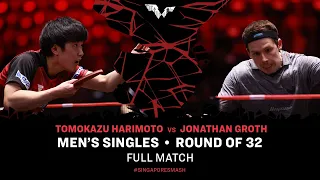 FULL MATCH | Jonathan GROTH vs Tomokazu HARIMOTO | MS R32 | #SingaporeSmash 2024