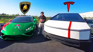 ISHOWSPEED LAMBORGHINI vs. CYBERTRUCK RACE