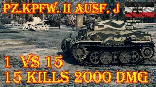 Pz.Kpfw. II Ausf. J   1  vs 15, 15 kills  Winter Himmelsdorf