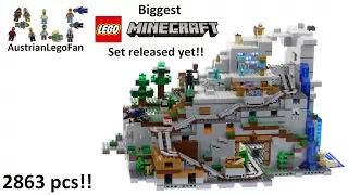 Lego Minecraft 21137 The Mountain Cave - Lego Speed Build Review