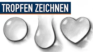 TROPFEN ZEICHNEN: Lerne Wassertropfen 💧 in verschiedenen Formen zu zeichnen