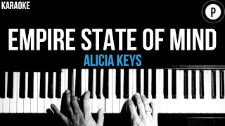 Alicia Keys - Empire State Of Mind Karaoke SLOWER Acoustic Piano Instrumental Cover Lyrics