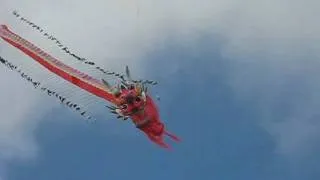 Dragon kite flying