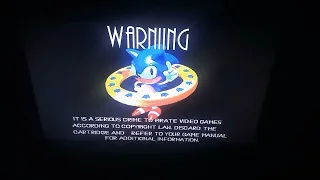 Sonic 3 Prototype Unused Anti-Piracy Screen