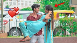 Girl's Hold In My Arm's (cute reaction) || Pappu Prankster