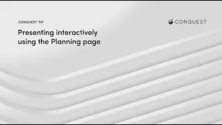 Presenting interactively using the Planning page - US