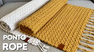 TAPETE DE CROCHÊ- PONTO ROPE - Trama linda e fácil de fazer -passo a passo por @MarceloNunesCroche