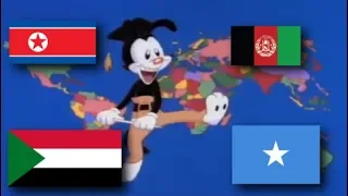 Yakko's World but all of the unsafe countries get yeeted out of the window