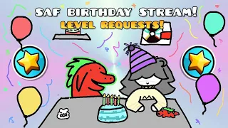 🔴LIVE | SAF'S BRITHDAY Geometry Dash Level Requests!