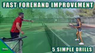 5 Drills To Improve Your Forehand FAST I TENNIS LESSON