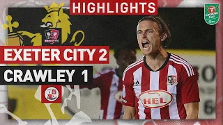 HIGHLIGHTS: Exeter City 2 Crawley Town 1 (8/8/23) Carabao Cup Round One