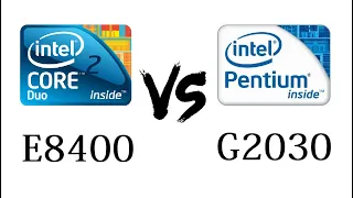 Core 2 Duo E8400 VS Pentium G2030 - Games Benchmark