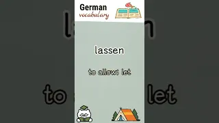 lassen (to allow) | German language vocabulary