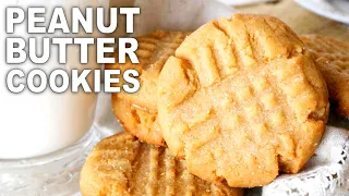 Classic Peanut Butter Cookies (SO EASY!!!) | Thick, Soft, and Chewy 😋