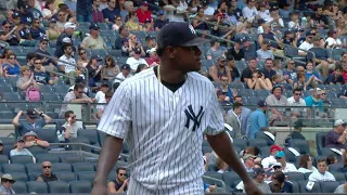 MIL@NYY: Severino fans Thames for 10th K of the game