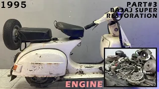 Full Restoration Bajaj Super - Part #3 Engine Teardown! Reproduction Vespa Sprint