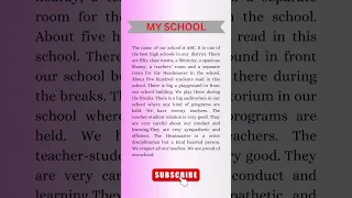 10 lines essay on My School my school short essay in English #shortvideo #youtubeshorts #essay