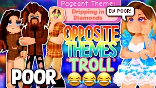 DRESSING AS THE OPPOSITE THEME IN SUNSET ISLAND WITH FRIENDS! * FUNNY 😂 * Royale High Trolling