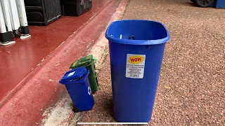 Trash And Recycle Collection With Mini Bins