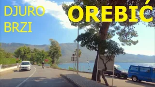 Driving through Orebić, Pelješac, Dalmatia, Croatia, August 2022