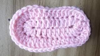 Guide to Crochet shoe sole 3-6 months / Crochet Baby Shoe Sole