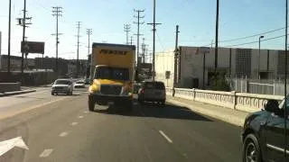 Truck Driving Backwards in Traffic.  BADASS .