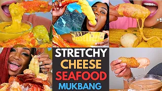 🍤🧀🦀 Cheesy Seafood Mukbang: King Crab Legs with Cheese Sauce! | MUKBANG COMPILATION😊🧀🦞